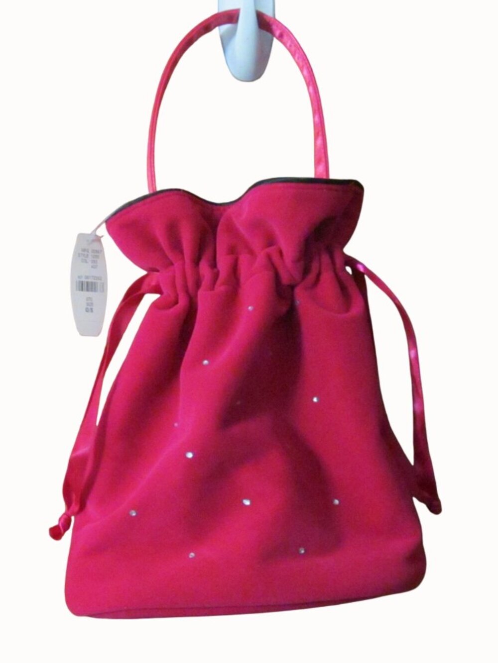 Victoria's Secret Pink Velvet Drawstring Pouch Bucket Bag - NWT